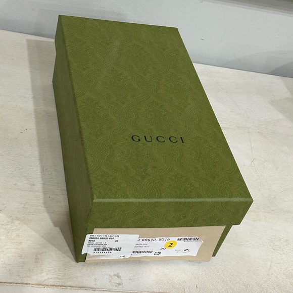 Gucci Double G Crystal Leather Slide Sandal - Picture 9 of 12